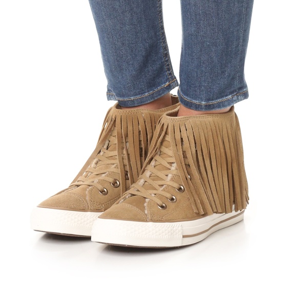 Converse Shoes - Converse High Tops Fringe Suede Sneakers